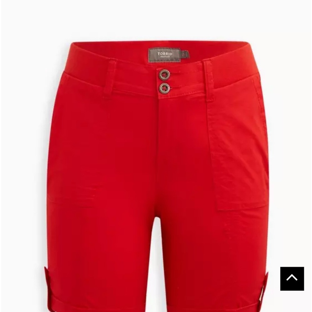 Torrid Red Bermuda Shorts Casual Style